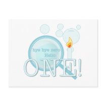 Goodbye Zero Hello One Birthday Postcard