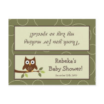 Goody Bag Topper Forrest Animal Owl Deer Bird Porc Post Card