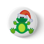 goofkins santa xmas frog button