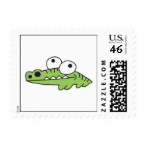 goofy baby alligator postage