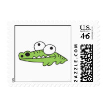 goofy baby alligator postage