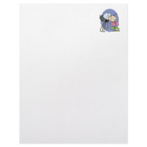 goofy bee smelling flower letterhead template