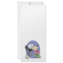 goofy bee smelling flower custom rack cards