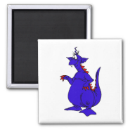 Goofy Blue Dragon Guy.png Refrigerator Magnet