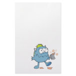 goofy blue drunk monster cutie stationery paper