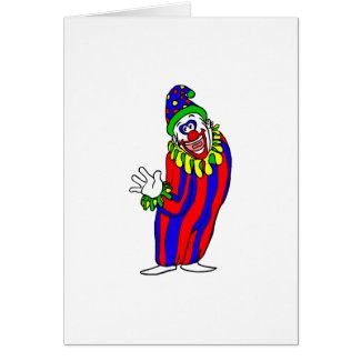 Goofy Colorful Clown card