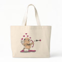 Goofy Cupid Tote bags