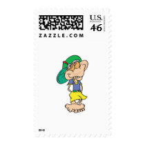 goofy geek troll postage stamps