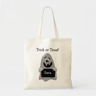 Goofy Ghost Custom Halloween Trick or Treat Bag bag