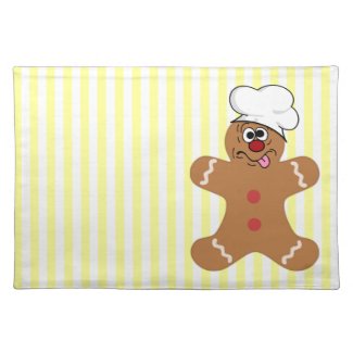 Goofy Gingerbread Man Cookie Place Mats