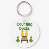 Goofy Green And Yellow Ducks Counting Ducks keychains