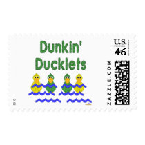 Goofy Green And Yellow Ducks Dunkin' Ducklets stamps