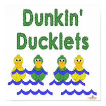 Goofy Green And Yellow Ducks Dunkin' Ducklets posters
