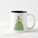 goofy green blob monster mugs