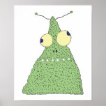 goofy green blob monster posters