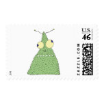 goofy green blob monster stamps
