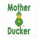 Goofy Green Duck And Baby Mother Ducker posters by animalacres Goofy Green Duck And Baby Mother Ducker posters