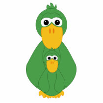 Goofy Green Duck And Baby photo sculptures by mydeas Goofy Green Duck And Baby photo sculptures