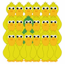 Goofy Green Duck Be Different photo sculptures by mydeas Goofy Green Duck Be Different photo sculptures