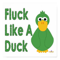 Goofy Green Duck Fluck Like A Duck posters