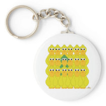 Goofy Green Duck Of The Flock keychains
