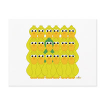 Goofy Green Duck Of The Flock postcards