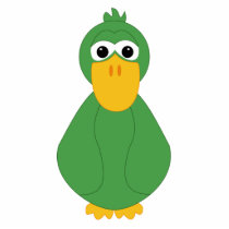 Goofy Green Duck photo sculptures