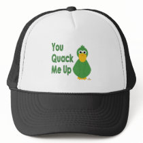 Goofy Green Duck You Quack Me Up hats