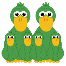 Goofy Green Ducks And 4 Babies photo sculptures by mydeas Goofy Green Ducks And 4 Babies photo sculptures