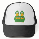 Goofy Green Ducks And 5 Babies Mesh Hat