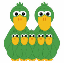 Goofy Green Ducks And 5 Babies photo sculptures by mydeas Goofy Green Ducks And 5 Babies photo sculptures
