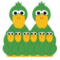 Goofy Green Ducks And 6 Babies photo sculptures by mydeas Goofy Green Ducks And 6 Babies photo sculptures