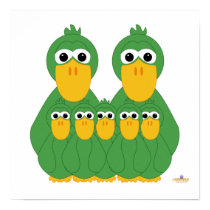 Goofy Green Ducks And Five Babies posters