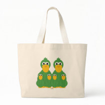 Goofy Green Ducks And Four Babies bags