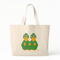 Goofy Green Ducks And Three Babies bags