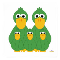 Goofy Green Ducks And Three Babies posters by animalacres Goofy Green Ducks And Three Babies posters