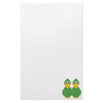 Goofy Green Ducks stationery