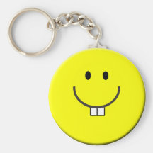 Goofy Grin Smiley Keychain