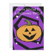 Goofy Jack-O-Lantern Halloween Party Invitation