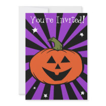 Goofy Jack-O-Lantern Halloween Party Invitation
