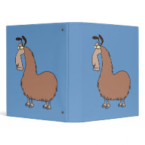 goofy llama cartoon binders