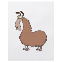 goofy llama cartoon flyer design