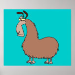 goofy llama cartoon print