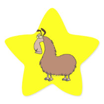 goofy llama cartoon sticker