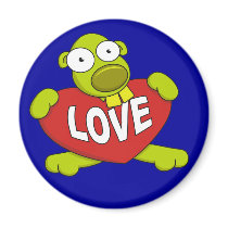 Goofy Love Bug Magnet by wislander Goofy Love Bug Magnet