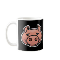 goofy pig face coffee mugs