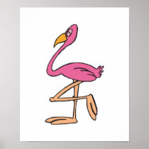 goofy pink flamingo poster