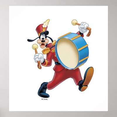 Goofy Playing a Drum posters