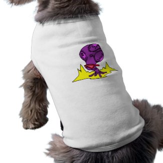 goofy purple extraterrestrial petshirt