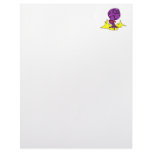 goofy purple extraterrestrial letterhead template